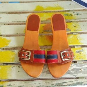 Coach leather strap sandal authentic!